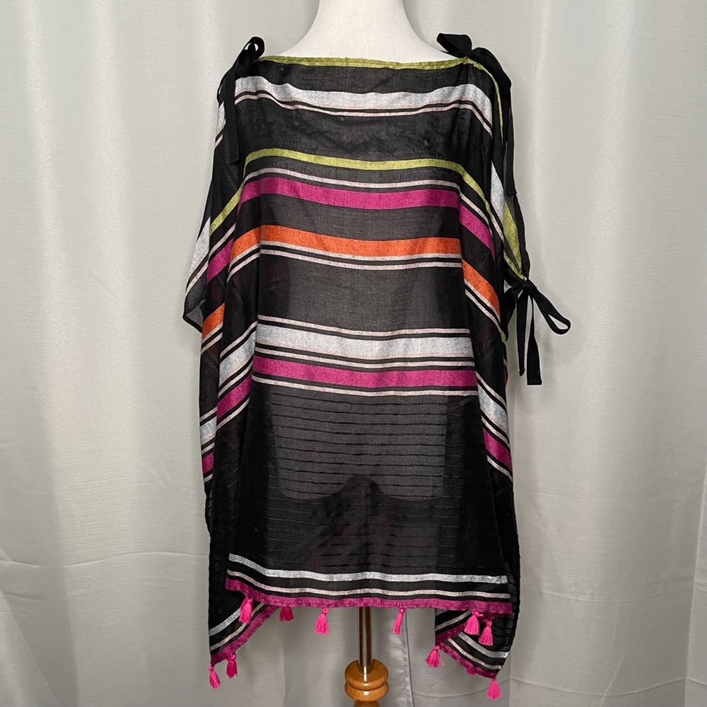 Vince Camuto tassel poncho top